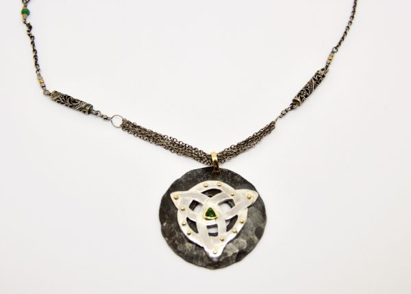 Silver Woven Pendant on Necklace - Image 6