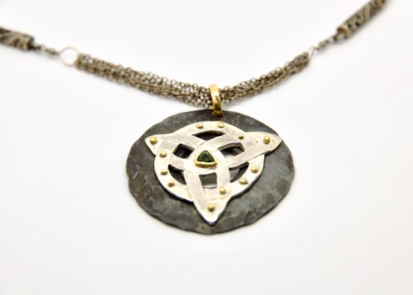 Silver Woven Pendant on Necklace - Image 5