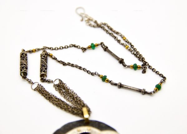 Silver Woven Pendant on Necklace - Image 2