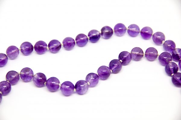 Silver and Amethyst Cross Necklace - Image 3