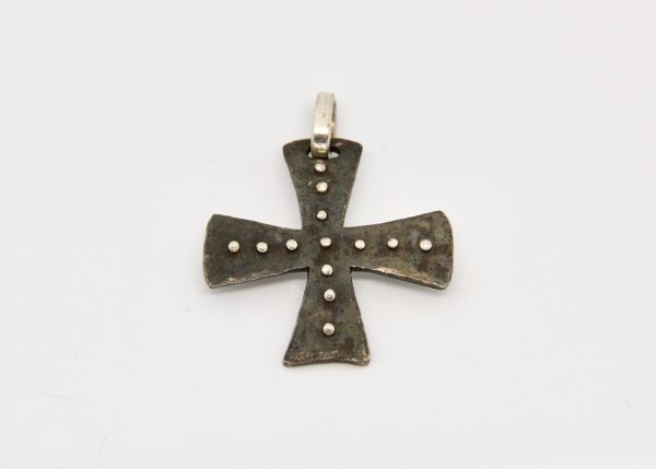 Iron and Silver Cross Pendant