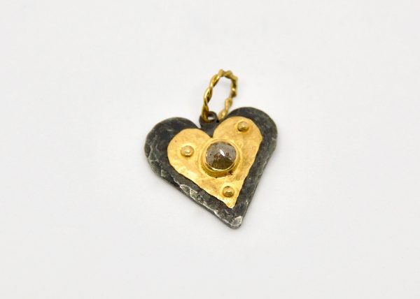 Gold and .25 CT Diamond Heart Pendant