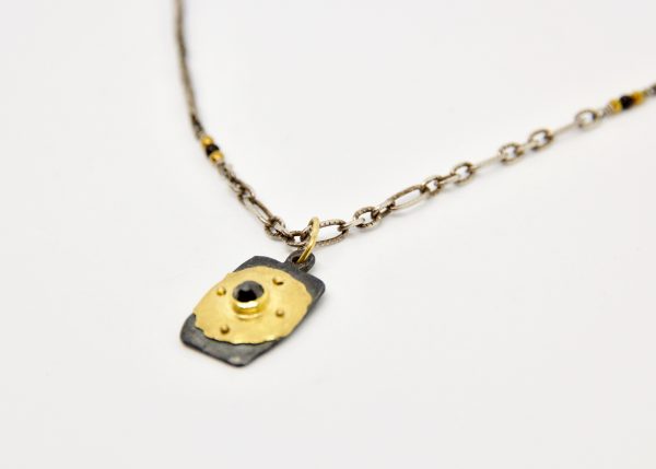 Black Diamond Pendant with Necklace - Image 5