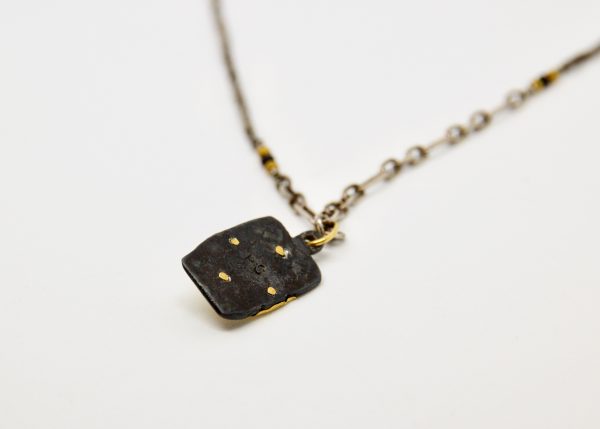 Black Diamond Pendant with Necklace - Image 4