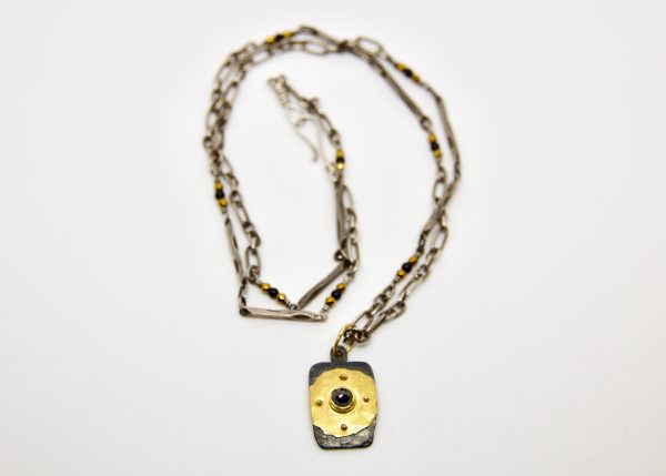 Black Diamond Pendant with Necklace - Image 3